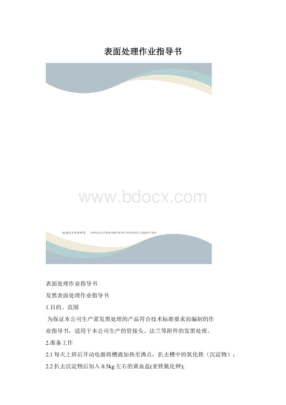 表面处理作业指导书Word文档下载推荐.docx