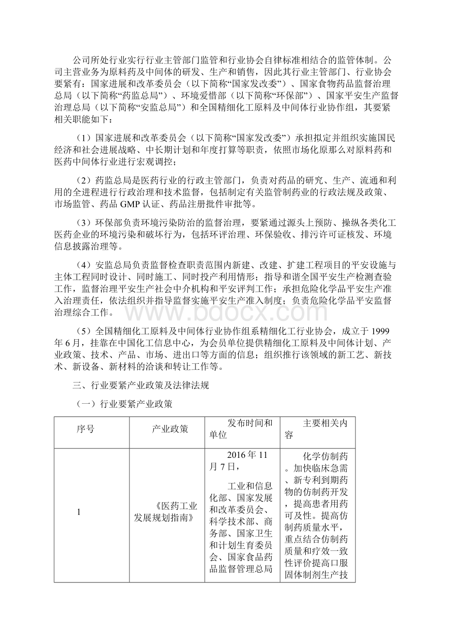 医药中间体及原料药行业分析报告0001.docx_第2页