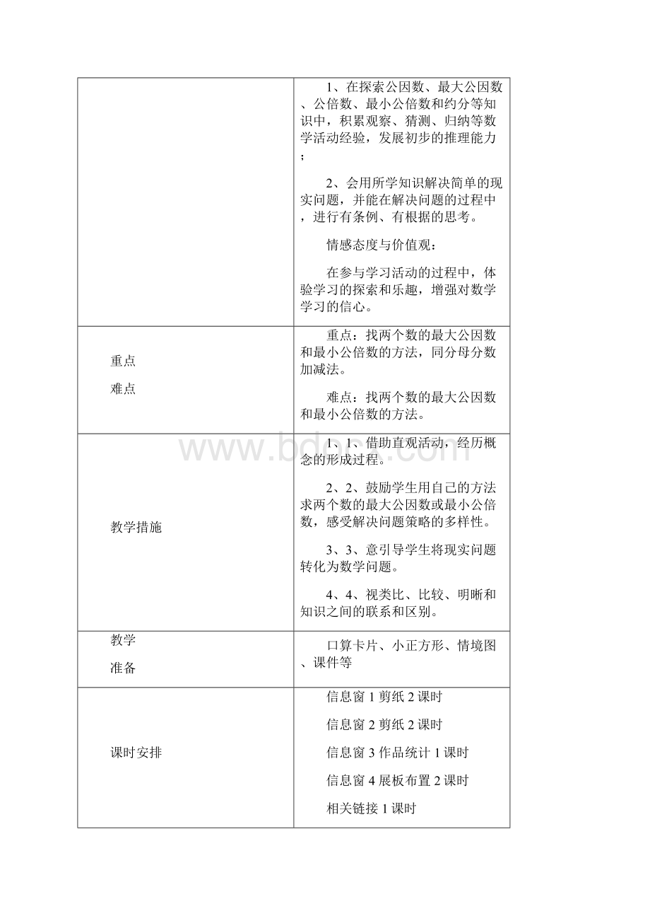 新版青岛版五年级下册数学第三单元《剪纸中的数学分数加减法一》教案最新编辑.docx_第2页