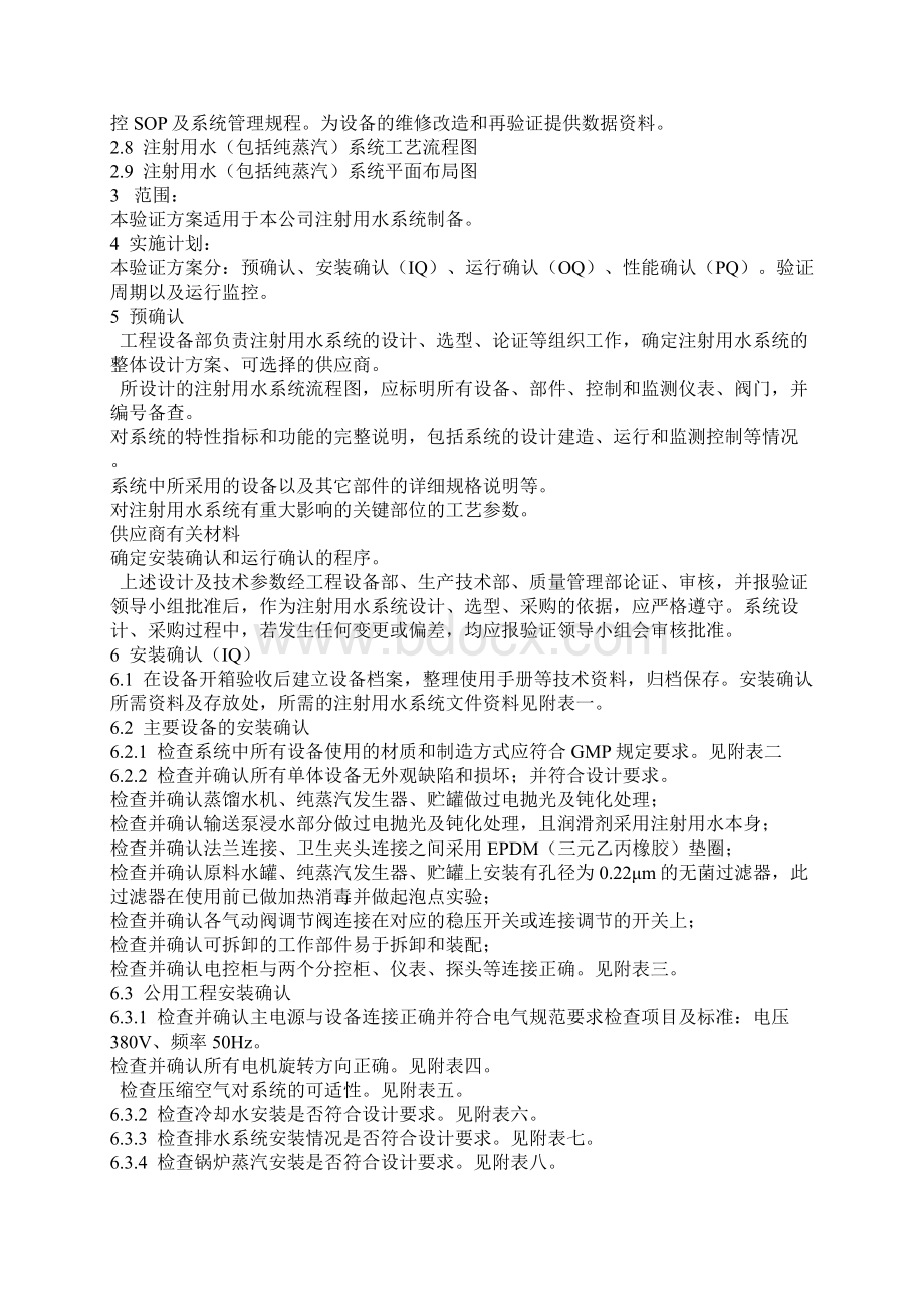 注射用水系统验证文件文档格式.docx_第3页