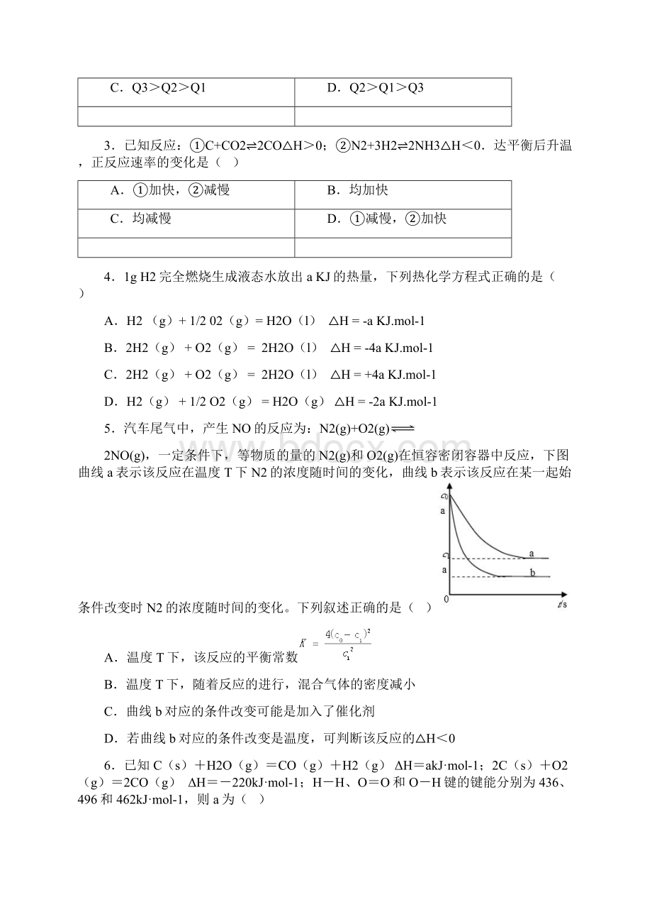 高中化学《选修4》单元测试难度系数070056.docx_第2页