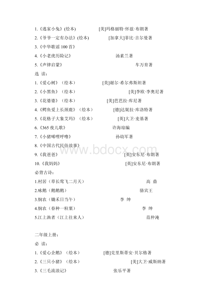 盐城市小学语文课外阅读推荐书目Word格式文档下载.docx_第2页