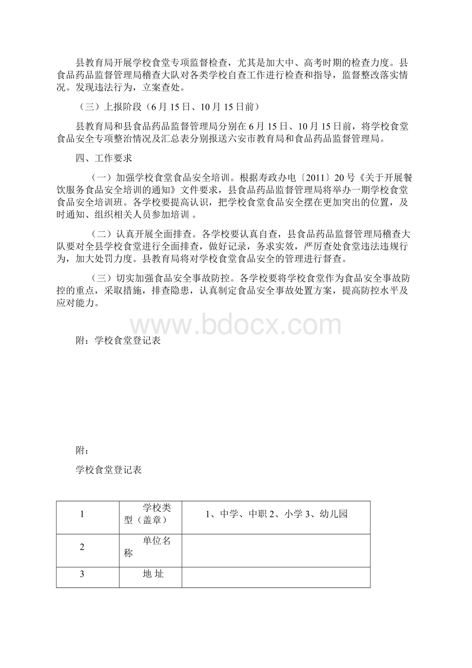 学校食品安全管理实施方案Word文档格式.docx_第3页