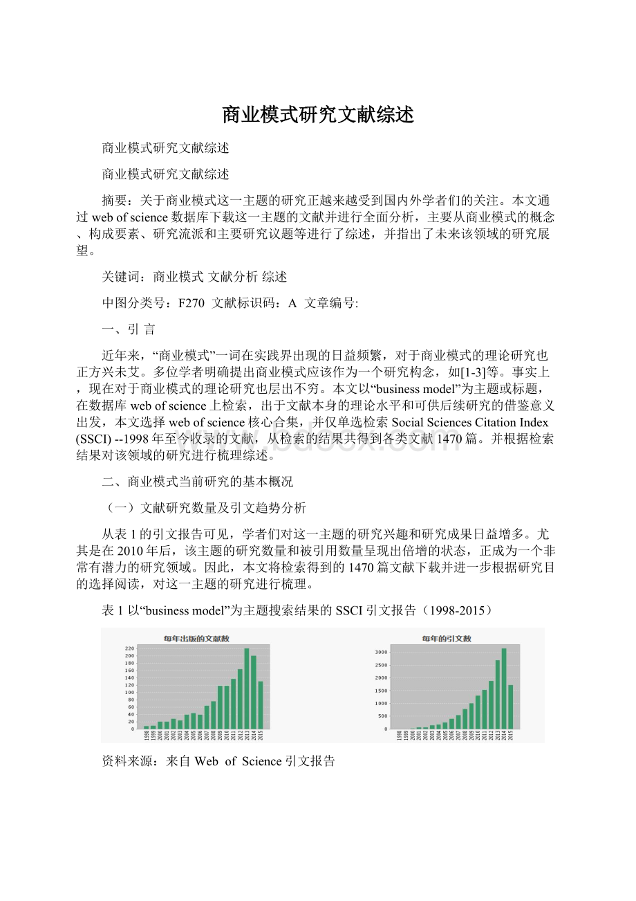 商业模式研究文献综述.docx