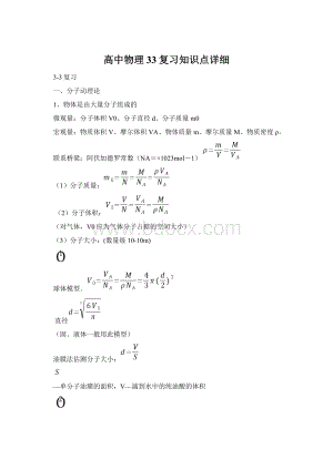 高中物理33复习知识点详细.docx