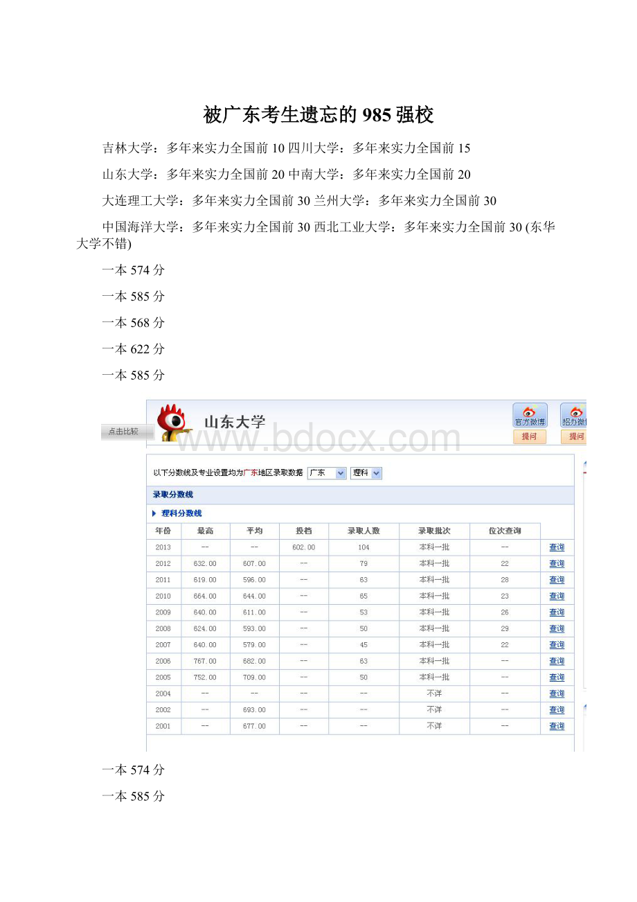 被广东考生遗忘的985强校Word文件下载.docx