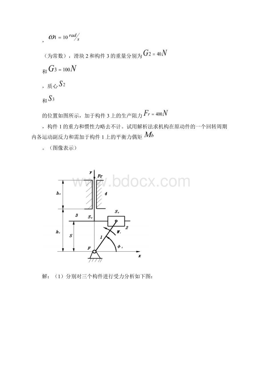 机械原理大作业正弦机构力分析.docx_第2页