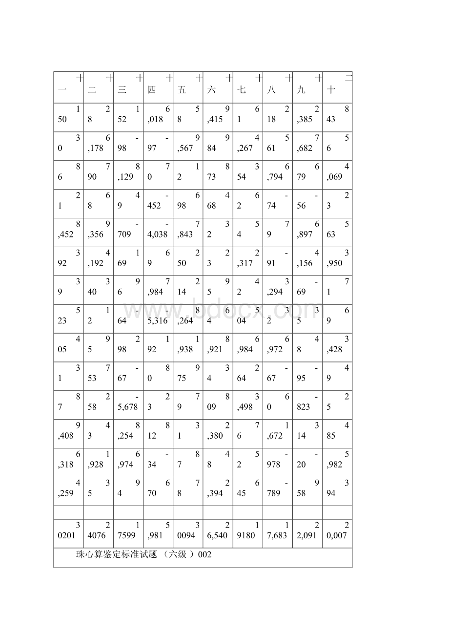 珠心算6级练习文档格式.docx_第2页