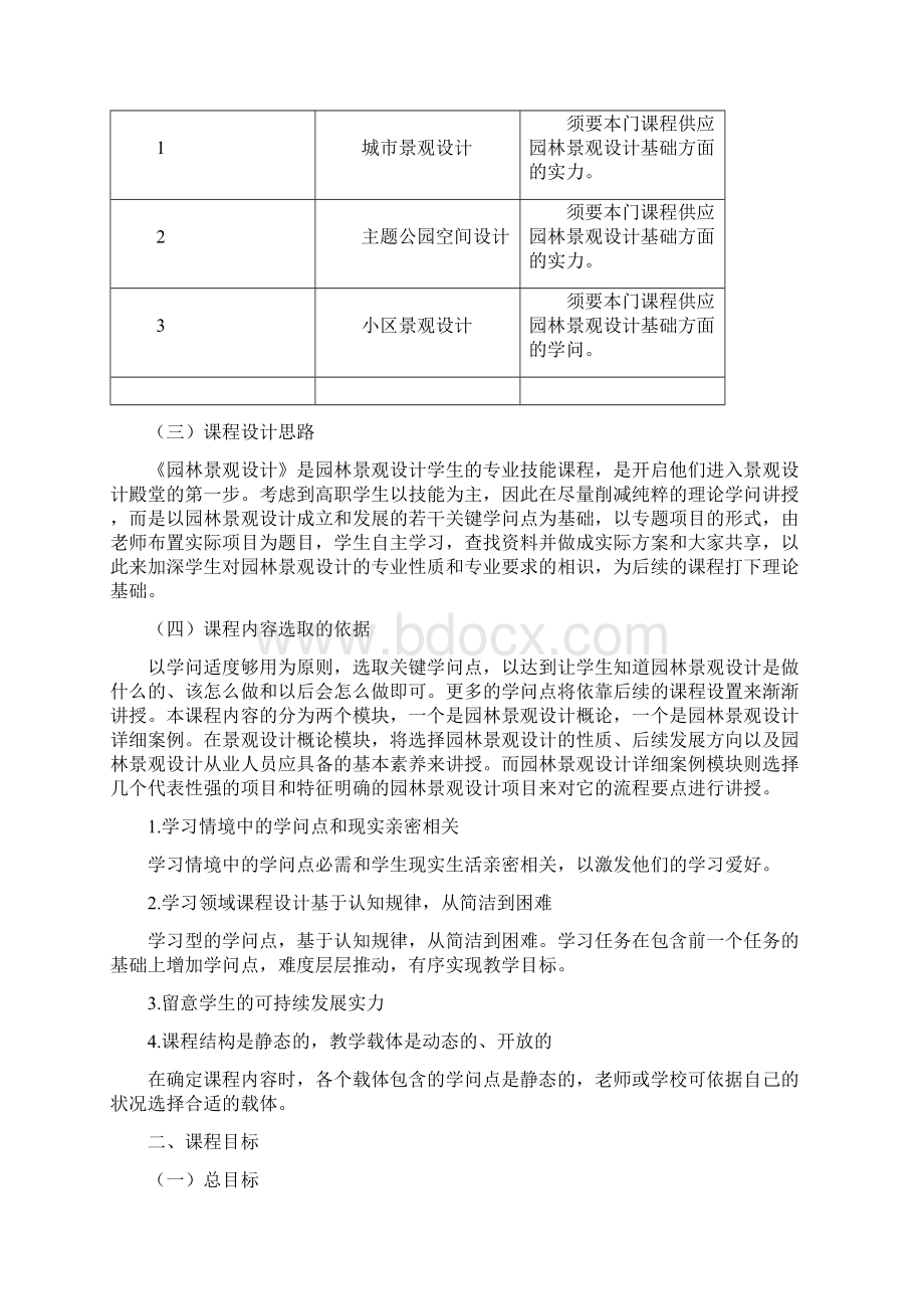 园林景观设计初步课程标准.docx_第2页