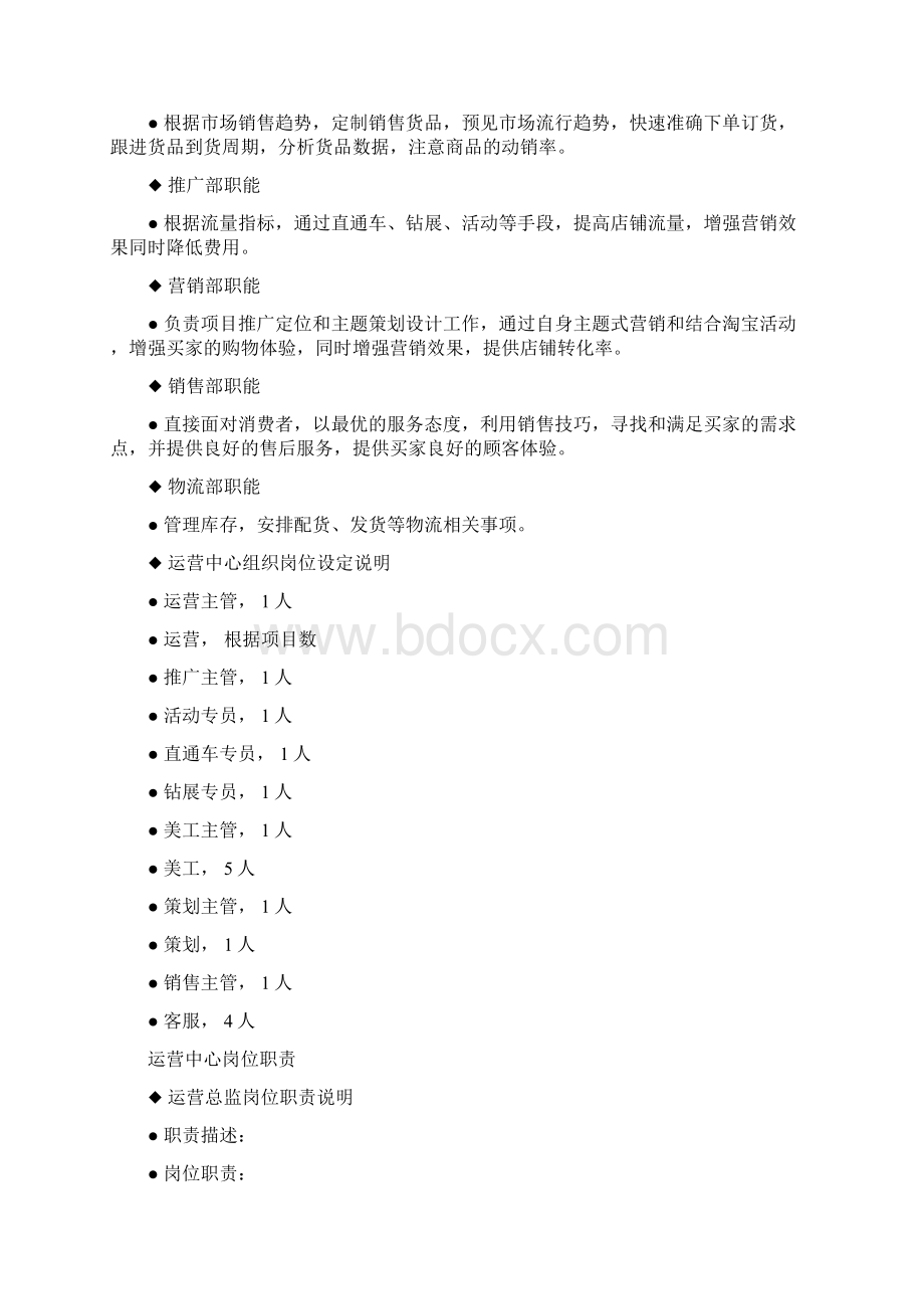 天猫京东电商企业电商运营组织结构及岗位职责.docx_第2页