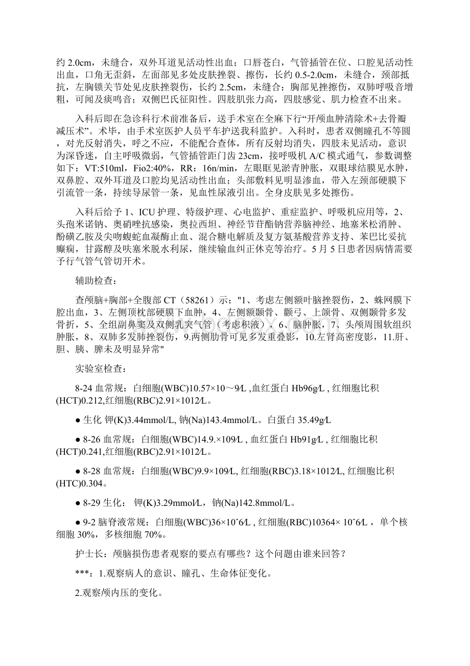 颅脑损伤护理学查房Word下载.docx_第2页