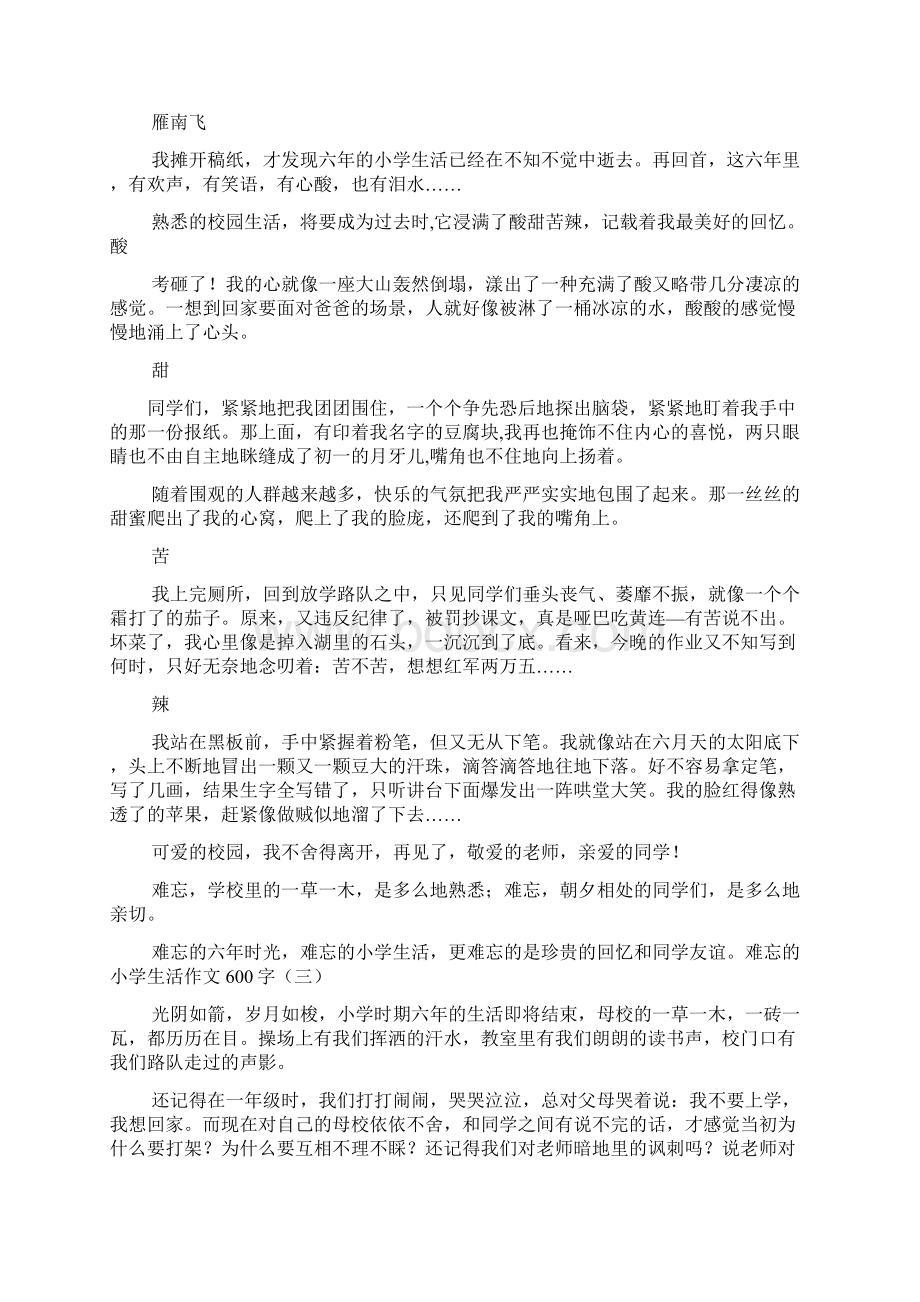 难忘作文之我难忘的小学生活作文文档格式.docx_第2页