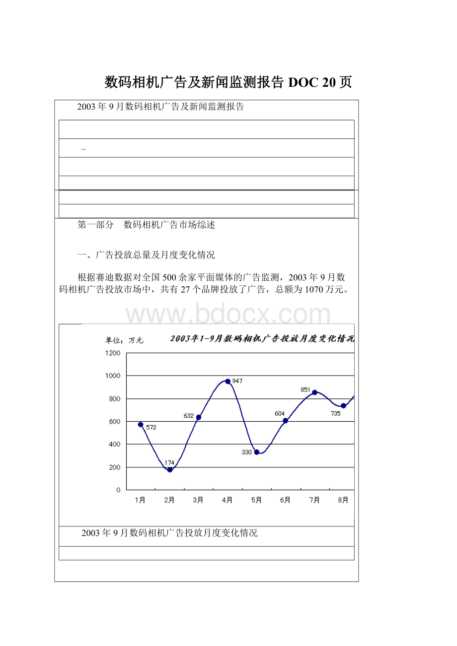 数码相机广告及新闻监测报告DOC 20页.docx