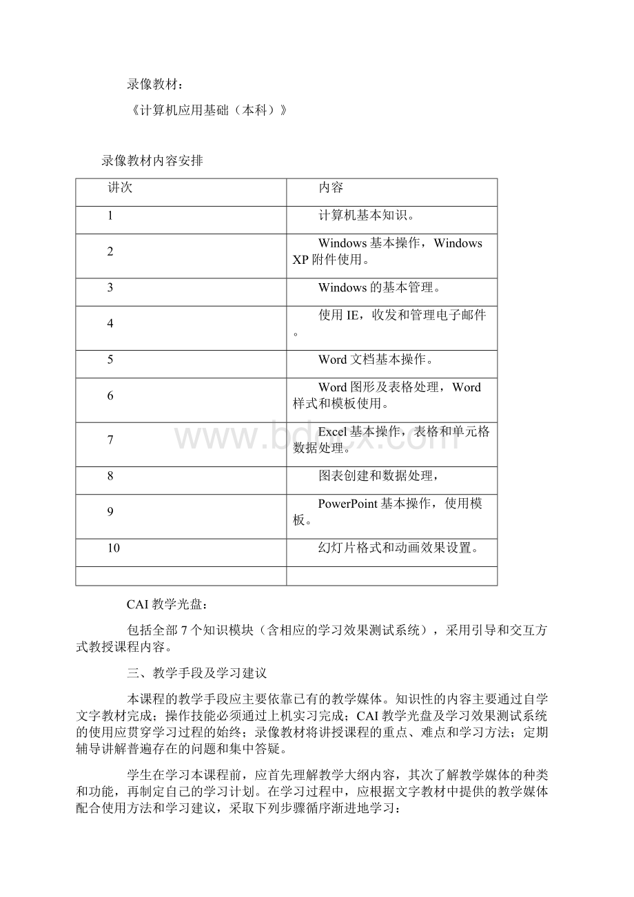 计算机应用基础教学设计方案.docx_第2页