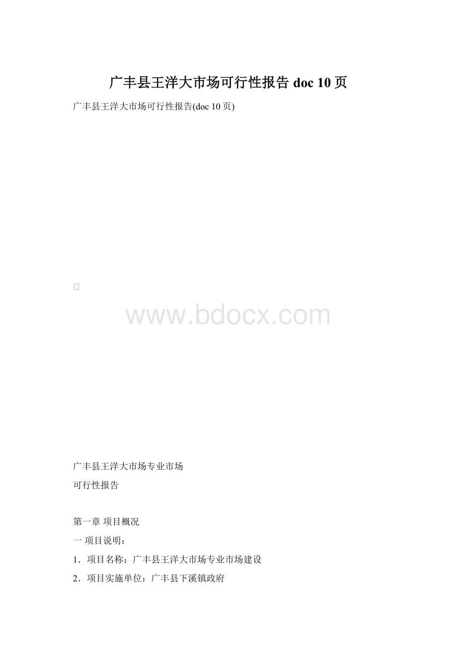 广丰县王洋大市场可行性报告doc 10页Word文档下载推荐.docx_第1页