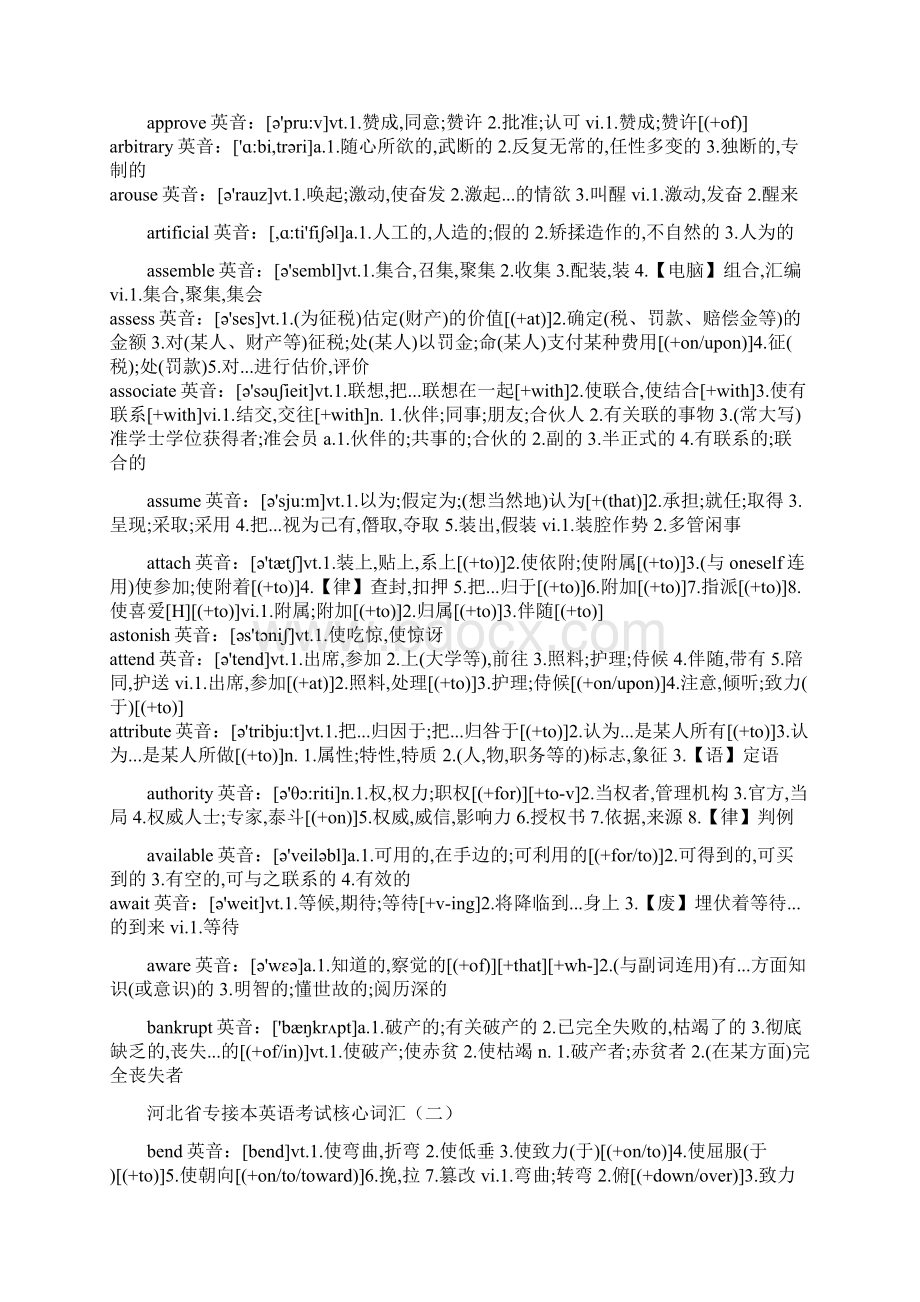 河北省专接本英语考试核心词汇.docx_第3页