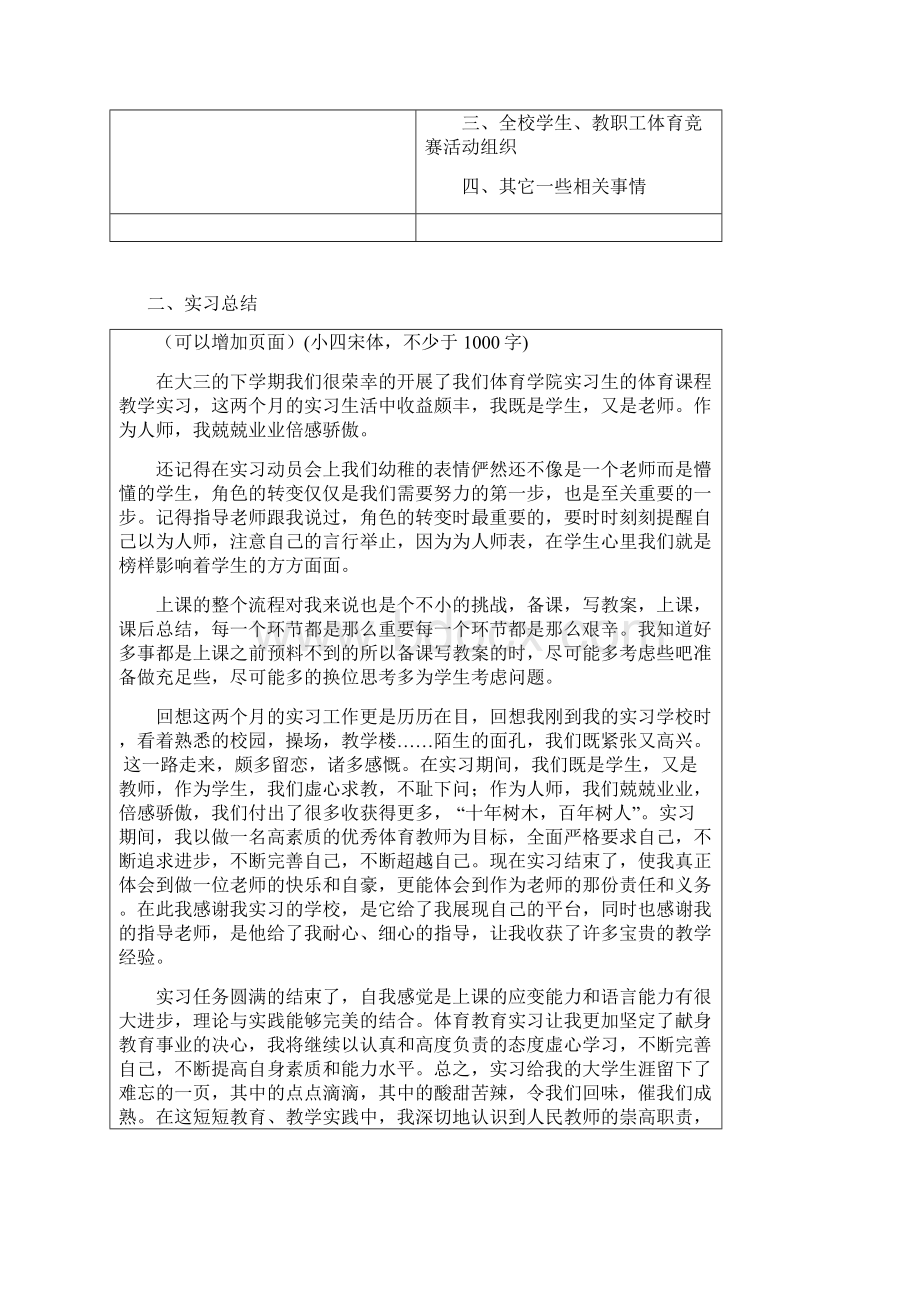 级社会体育指导与管理专业实习总结.docx_第2页