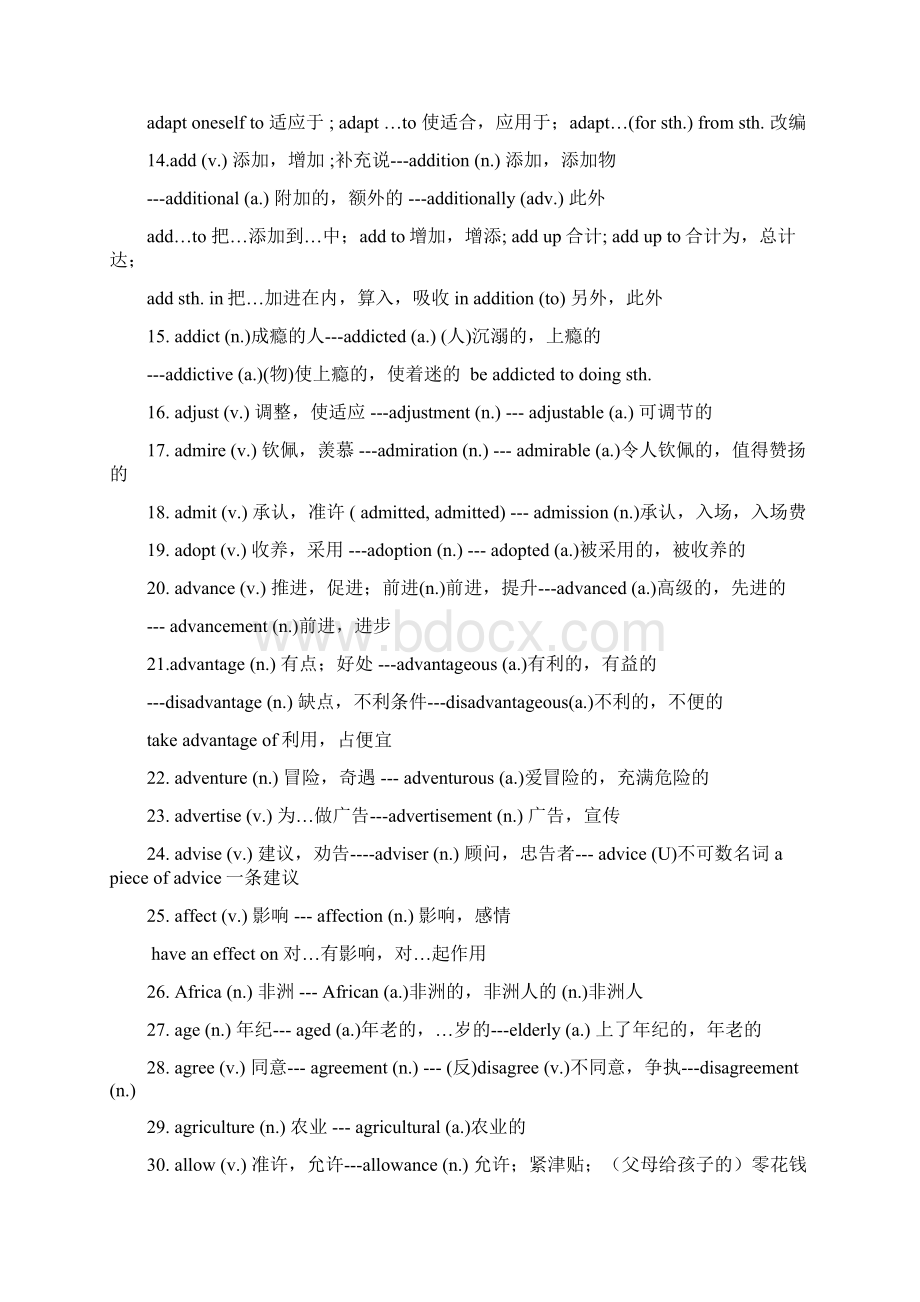 高考英语语法填空词性转换必备词汇精选.docx_第2页