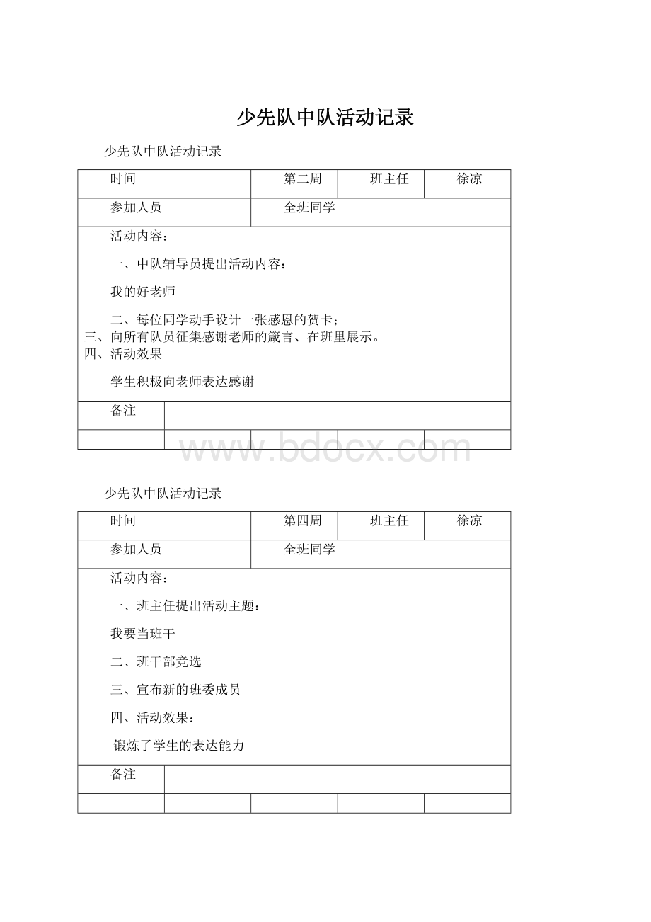 少先队中队活动记录Word文件下载.docx