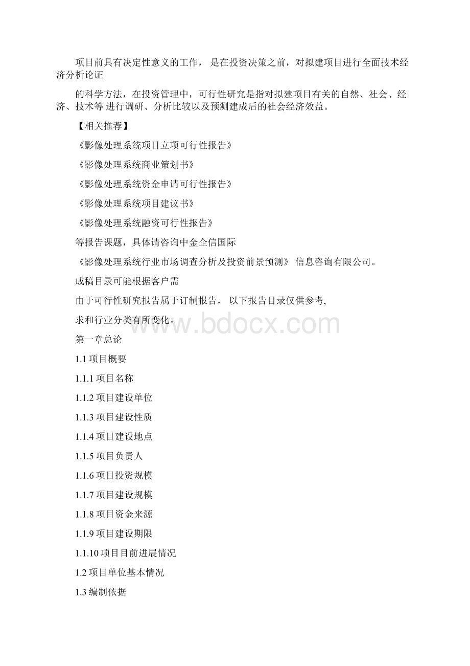 影像处理系统项目可行性研究报告Word文档格式.docx_第3页