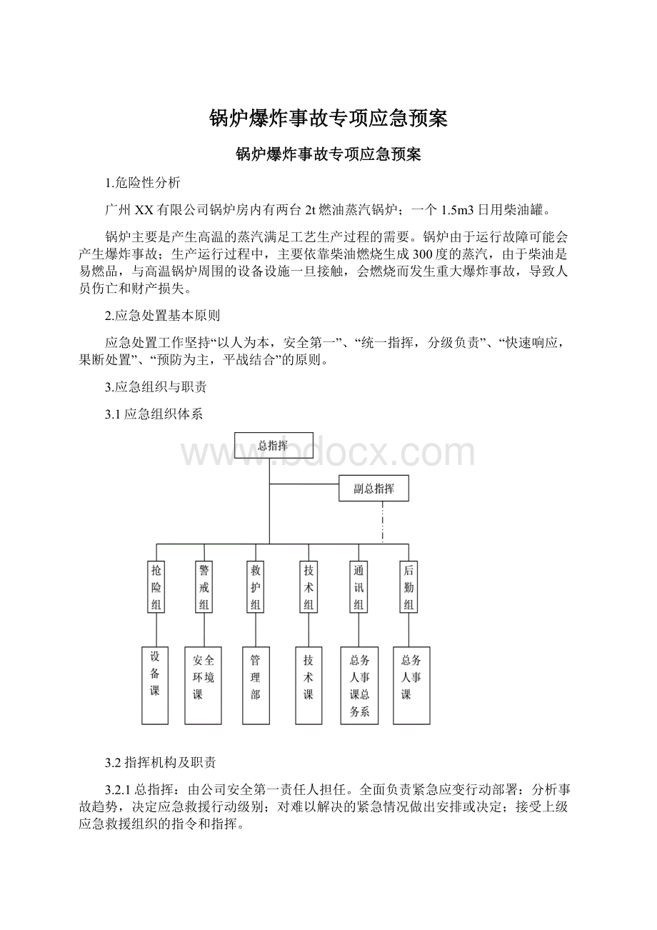 锅炉爆炸事故专项应急预案.docx