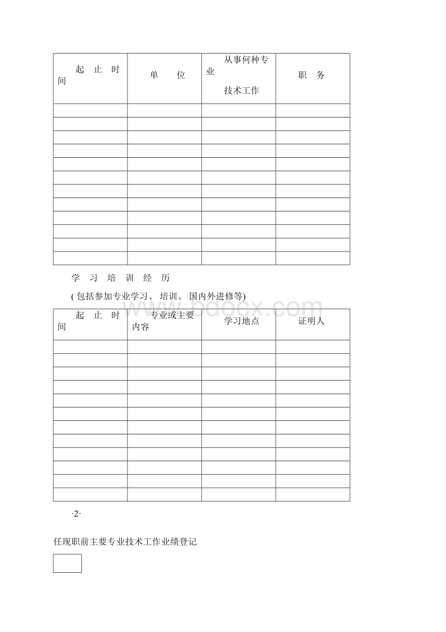 专业技术职务资格评审表模板Word格式文档下载.docx_第3页