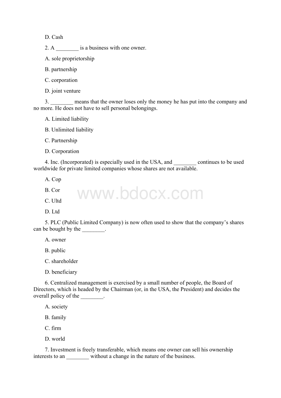 秋《外贸函电》期末考试复习题Word文档格式.docx_第2页