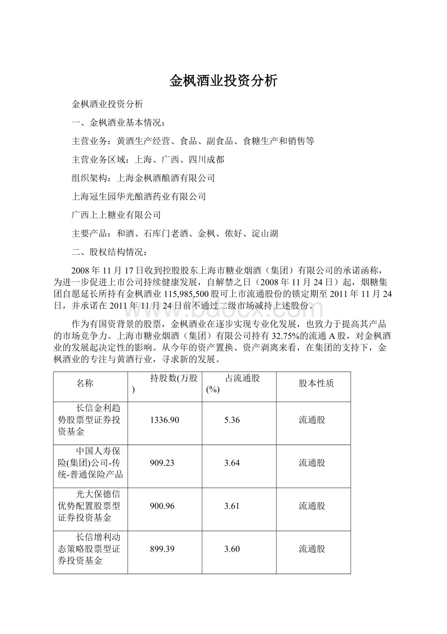 金枫酒业投资分析.docx_第1页