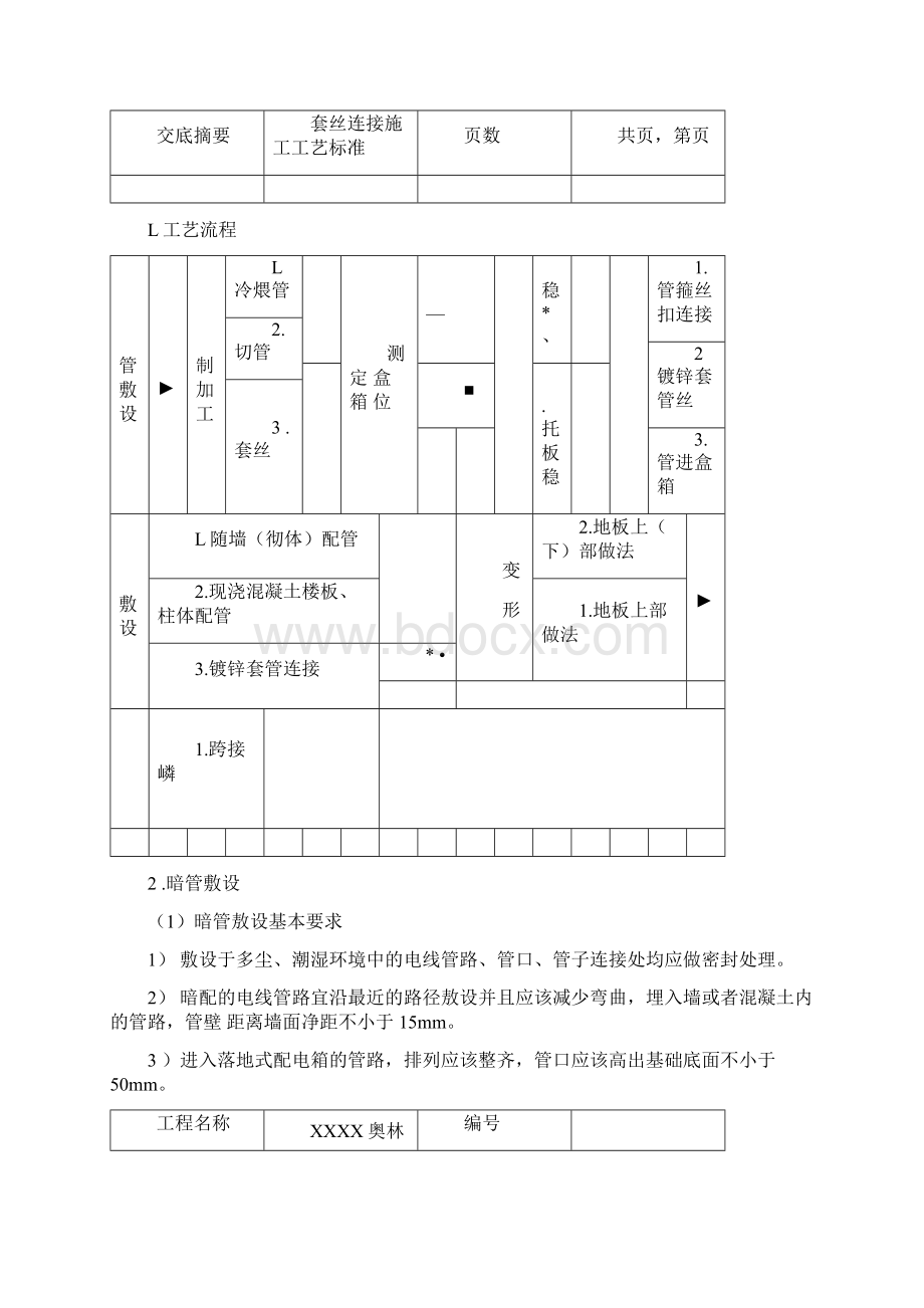 电气镀锌钢管套丝连接技术交底.docx_第3页