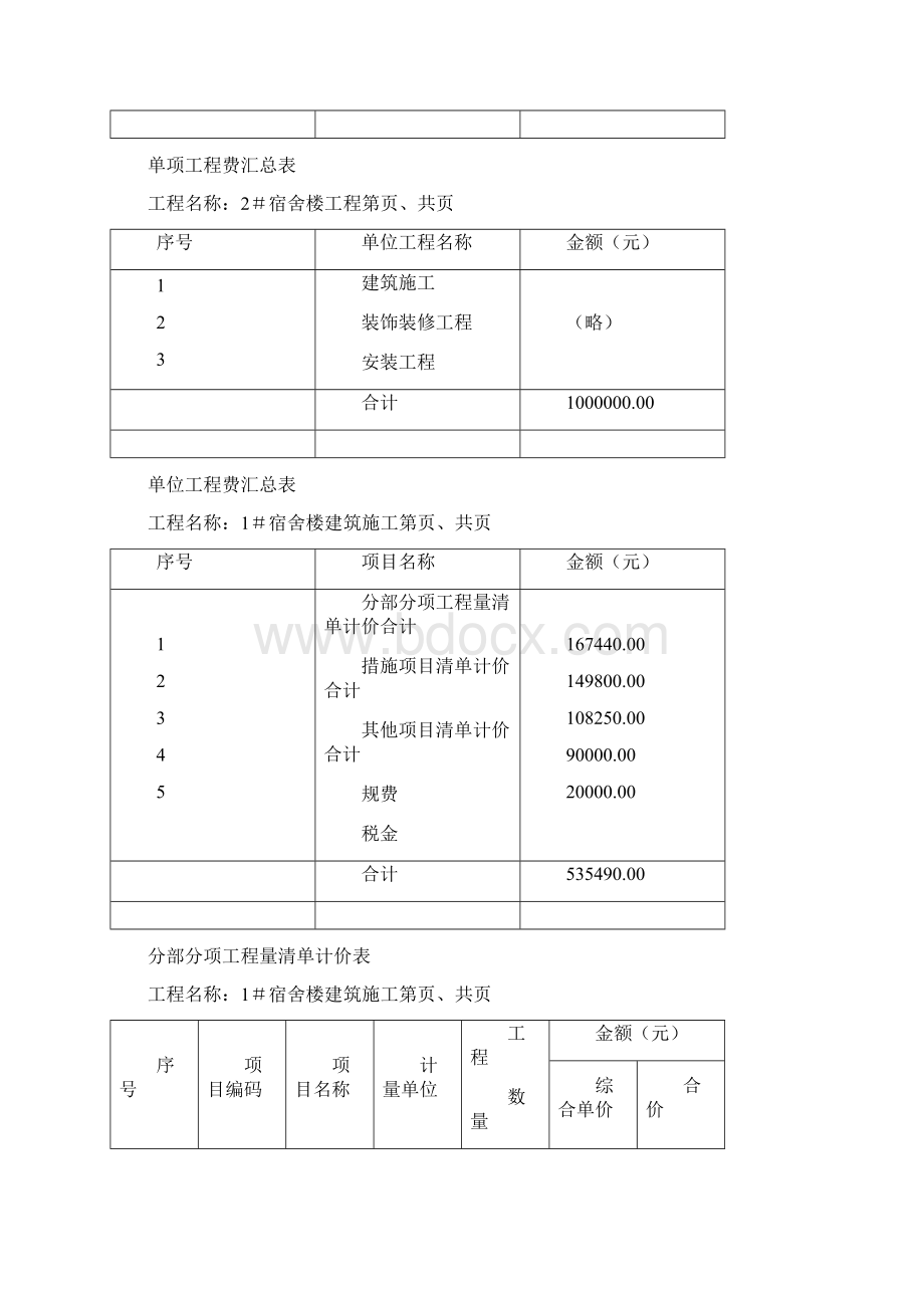 建筑工程施工管理工程量清单计价范本Word文档格式.docx_第3页