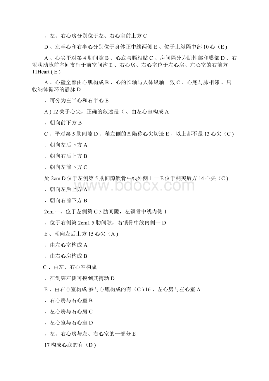 解剖学11心血管系统习题.docx_第2页