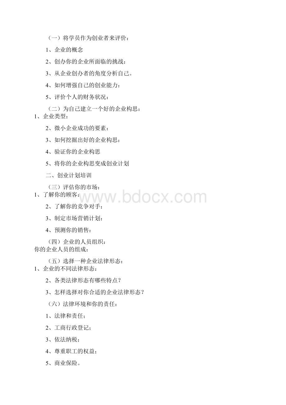 创业培训SYB课程学习大Word文档格式.docx_第2页