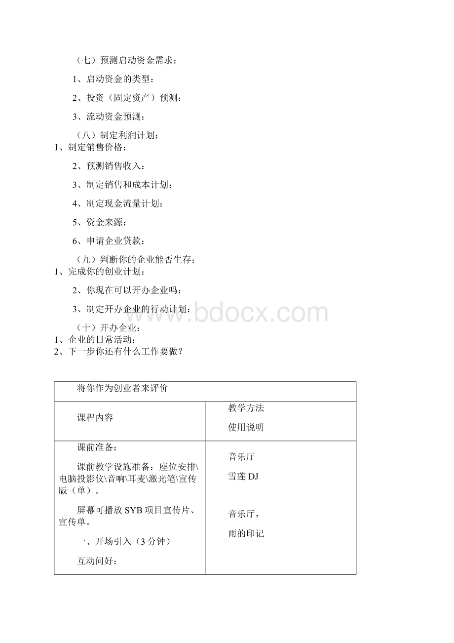 创业培训SYB课程学习大Word文档格式.docx_第3页