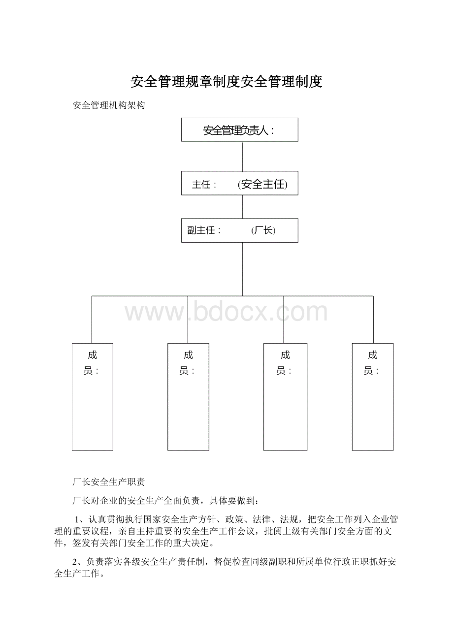 安全管理规章制度安全管理制度Word文件下载.docx