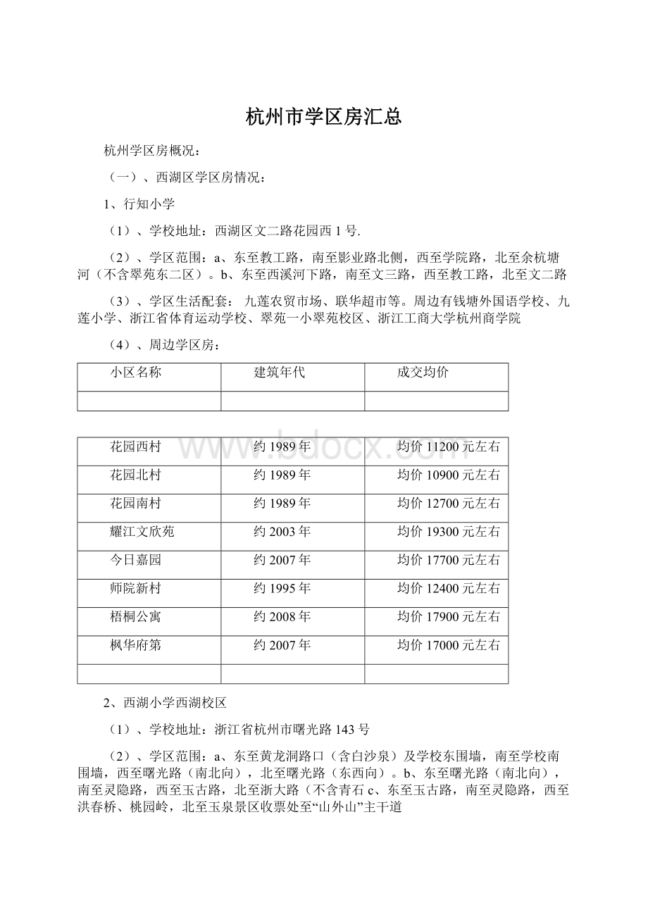 杭州市学区房汇总.docx_第1页