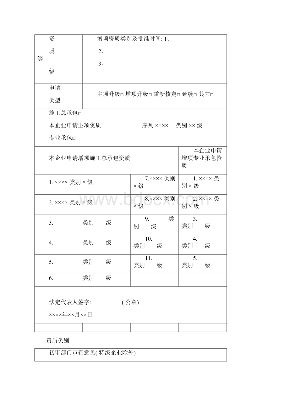 建筑业企业资质申请表施工总承包模板.docx_第2页