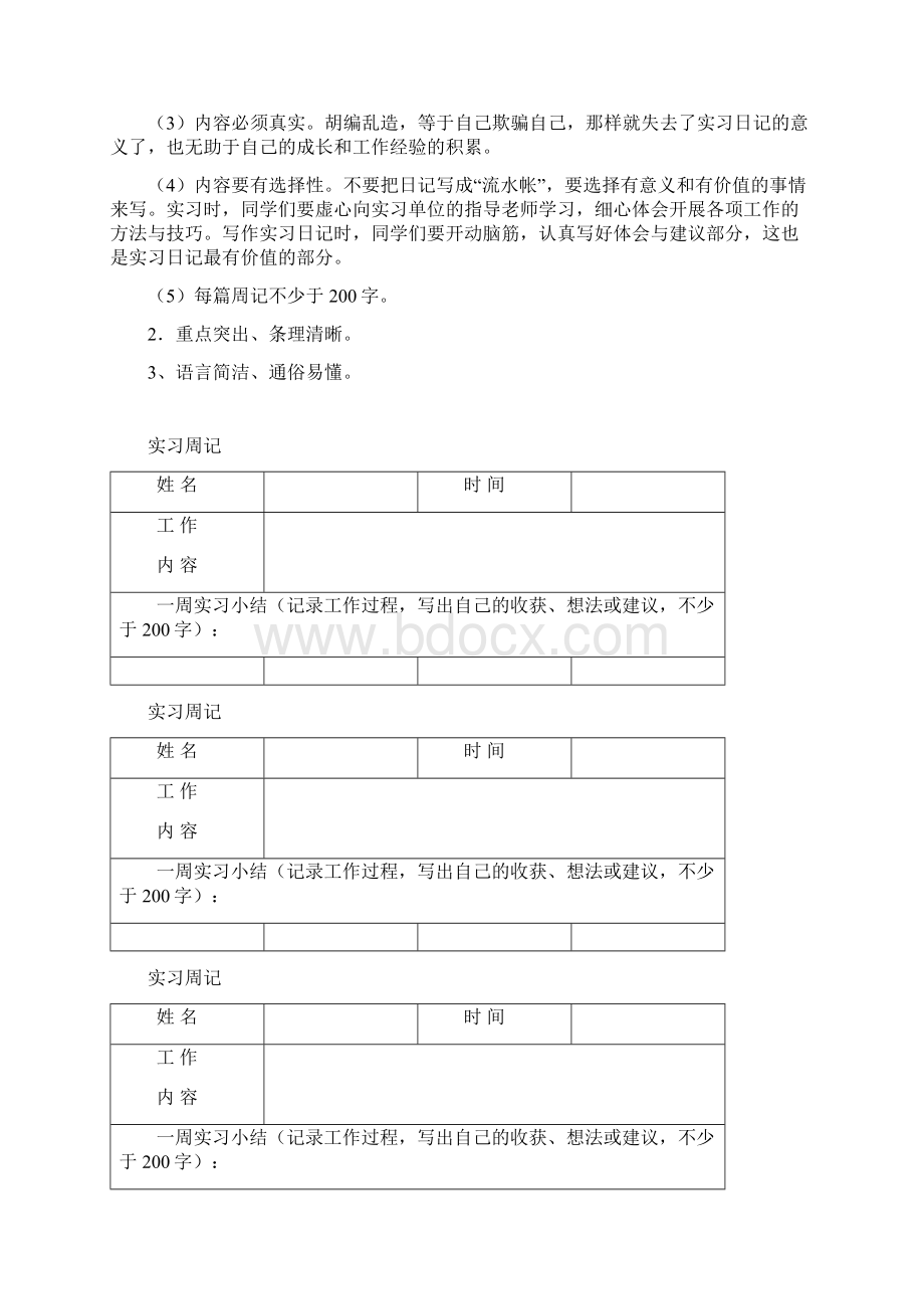 实习周记最新表格Word文档下载推荐.docx_第2页