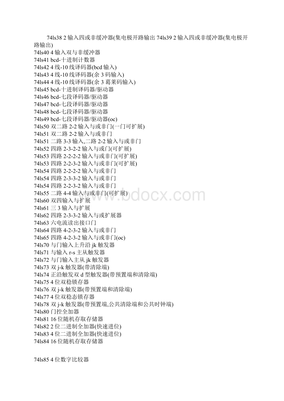 74及其他系列芯片引脚图资料全套整合Word文档格式.docx_第2页