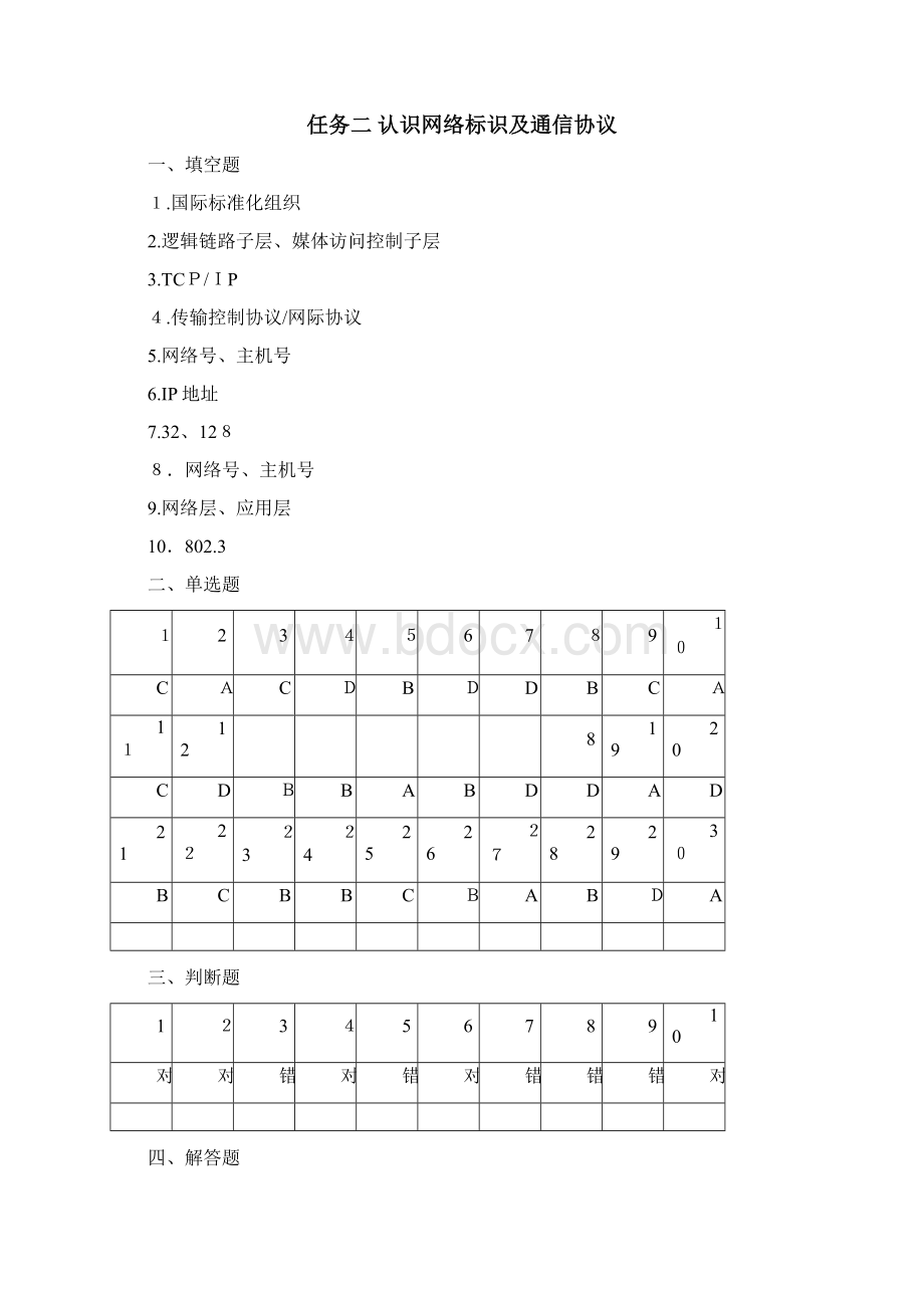 《计算机网络基础与应用配套练习第二版》参考答案.docx_第3页