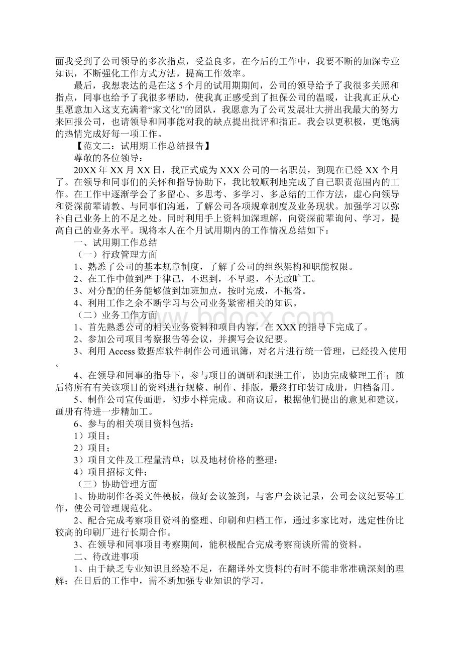 试用期工作总结报告范文.docx_第2页