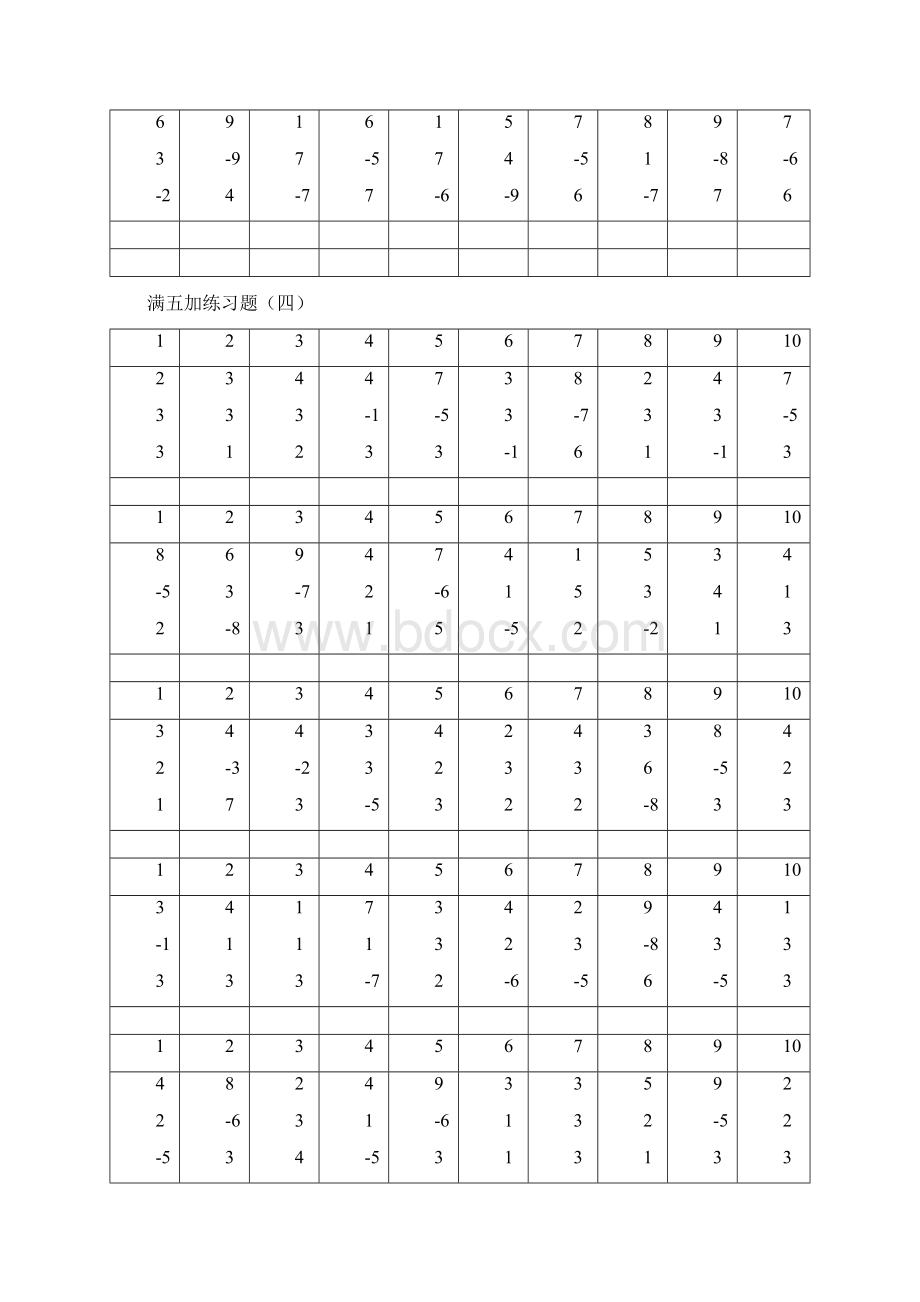 珠心算直加直减练习题Word文件下载.docx_第2页
