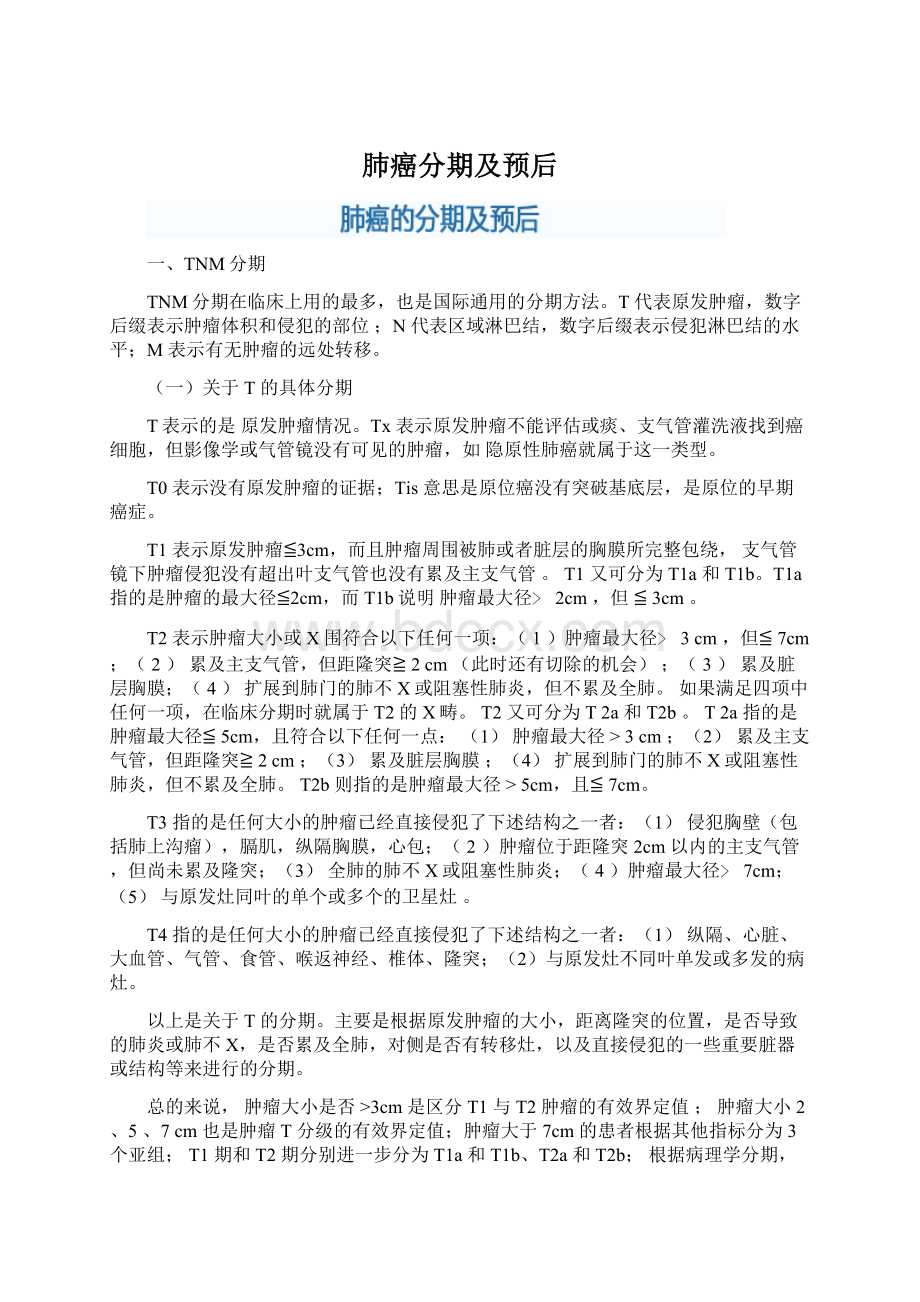 肺癌分期及预后Word下载.docx_第1页