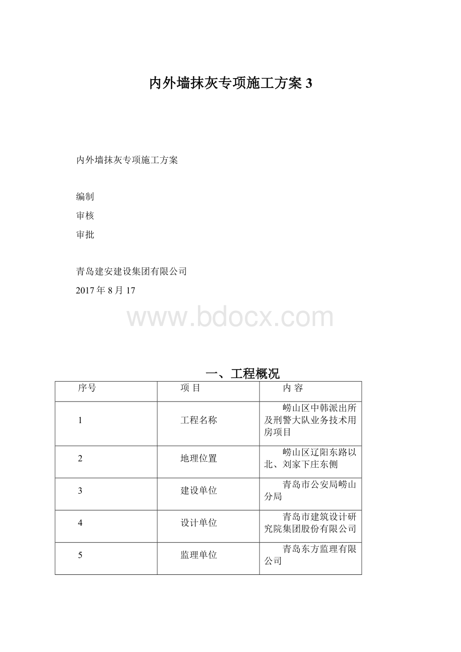 内外墙抹灰专项施工方案 3.docx