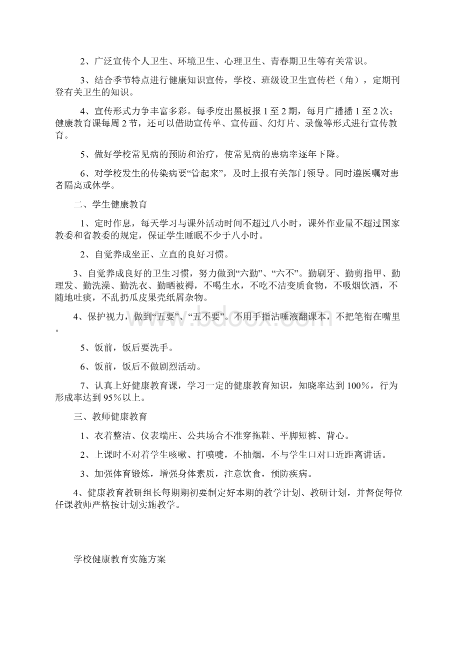 学校健康教育规章制度Word格式.docx_第2页