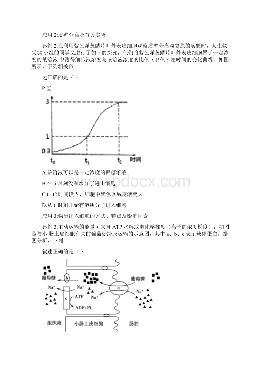 届高三生物精准培优专练二对物质出入细胞方式的理解含解Word下载.docx_第2页