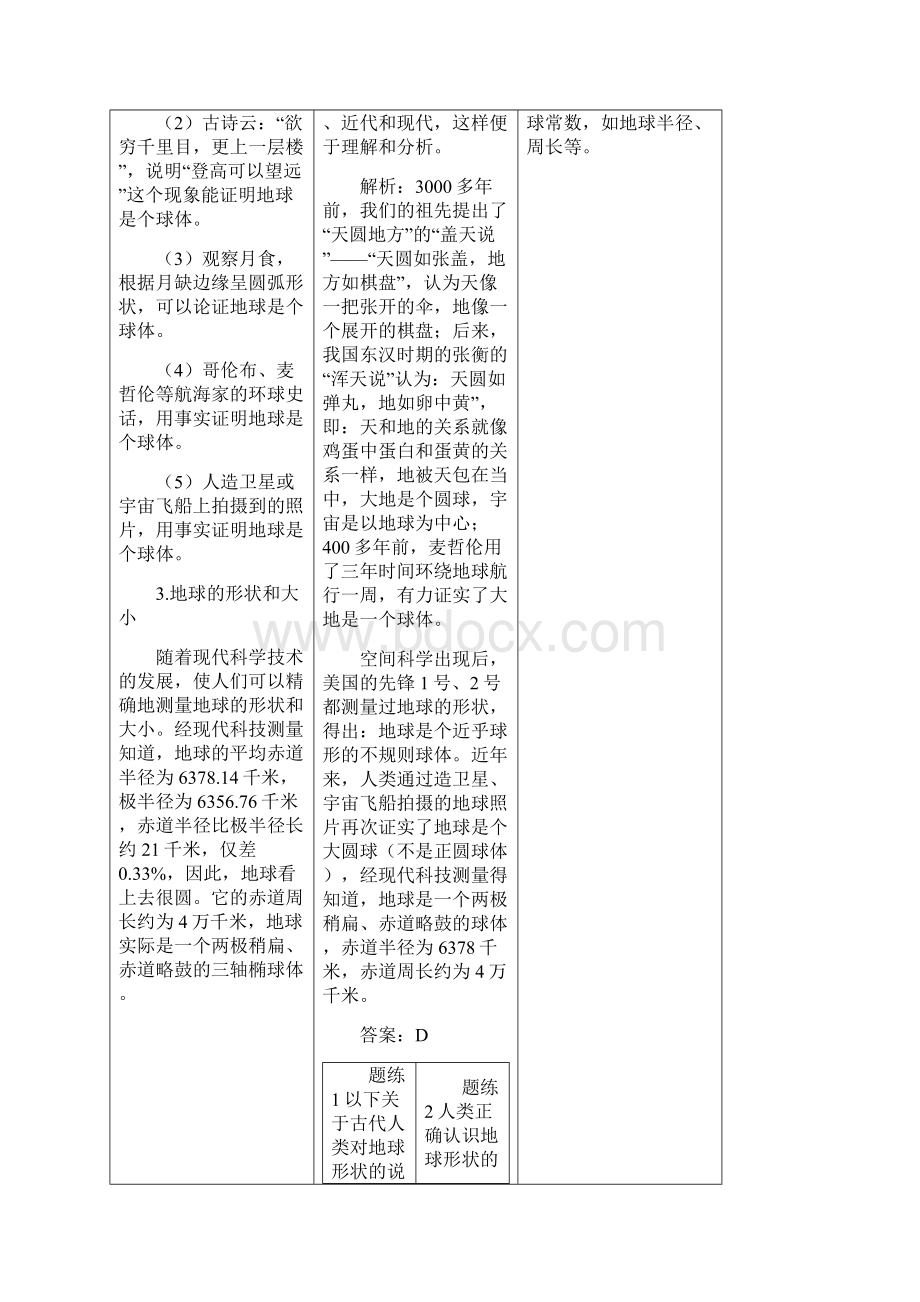 七年级科学上册《我们居住的地球》同步练习 浙教版Word文档下载推荐.docx_第2页