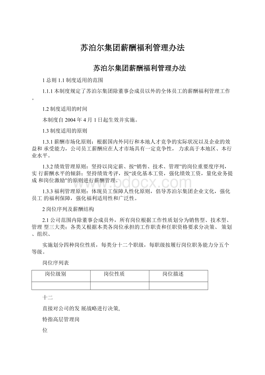 苏泊尔集团薪酬福利管理办法.docx_第1页