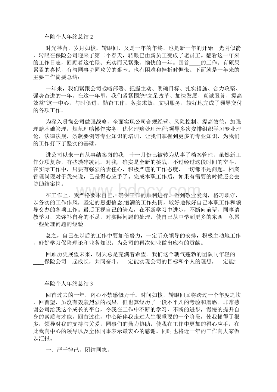 车险个人年终总结报告文档格式.docx_第2页