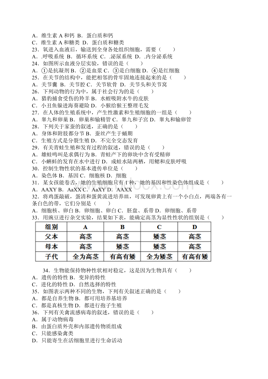最新广东省生物中考.docx_第3页