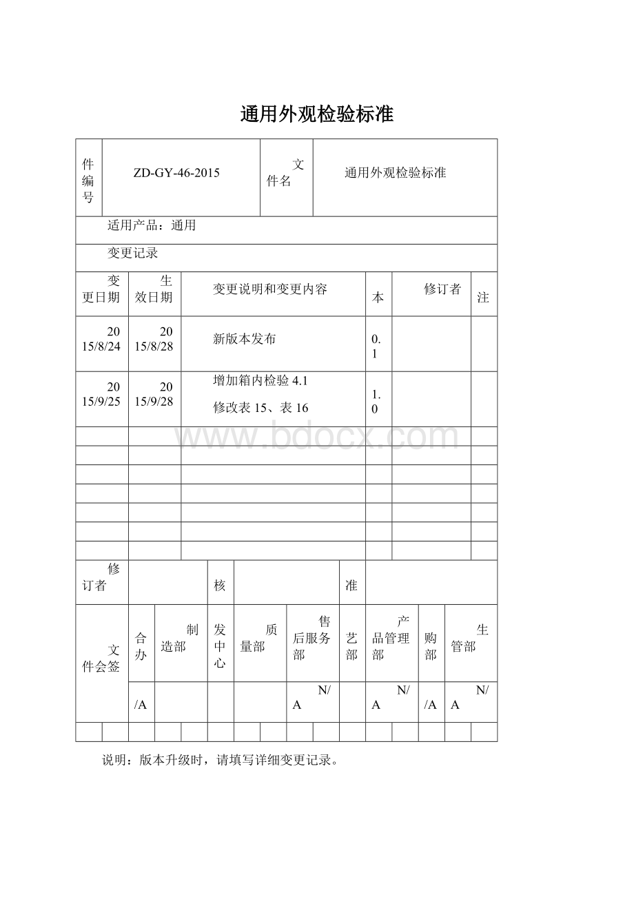 通用外观检验标准.docx_第1页